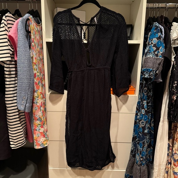 Anthropologie The Brea Swimsuit Cover Up Dress Black Knit, XXS - Picture 5 of 9